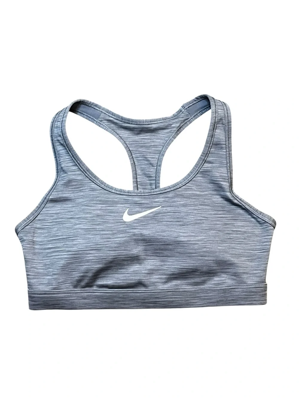 Nike Swoosh Women’s Small Padded Racerback Medium Support Sports Bra Gray